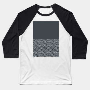 Geo Lines (Grey & White) Baseball T-Shirt